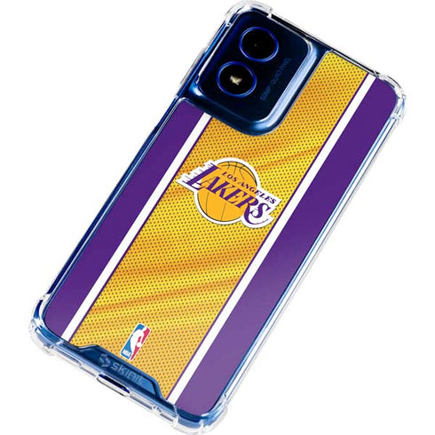 NBA Los Angeles Lakers Home Jersey Moto G 5G (2024) Clear Case